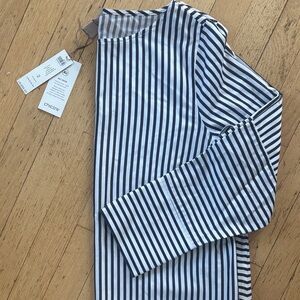 Chico's Monochrome Striped Blouse